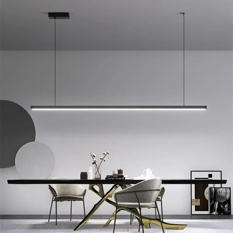 Nordic Minimalist Linear Pendant Light
