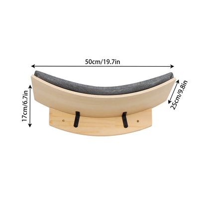 Soft Cushioned Wall Mounted Cat Shelves Indoor Cat Climbing Furniture Perch & Bed for Kittens/Adult Cats Sleeping & Playing
