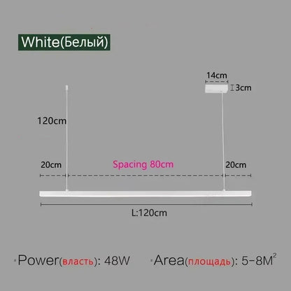 Nordic Minimalist Linear Pendant Light