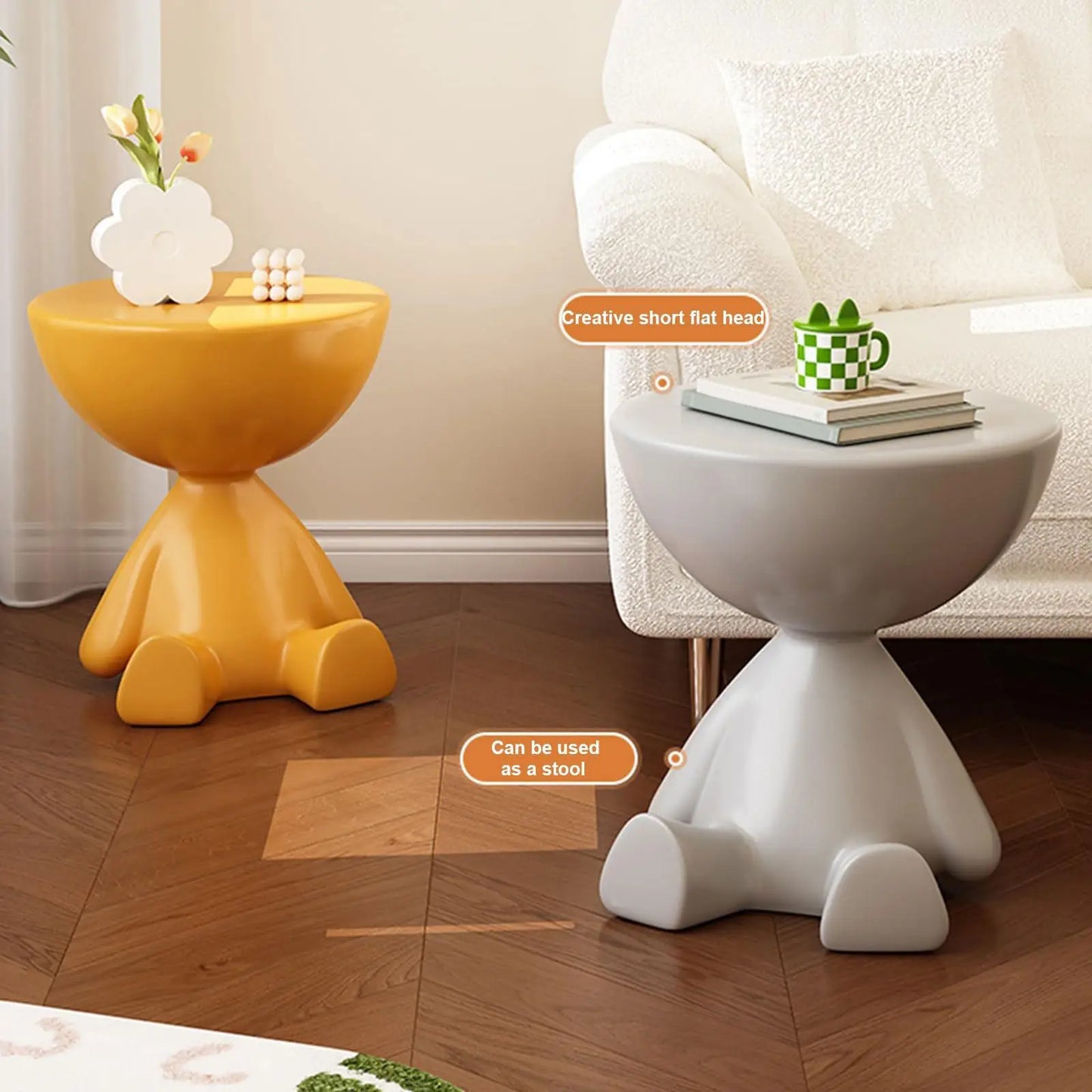 Sculptural Bear Hidden Storage Table