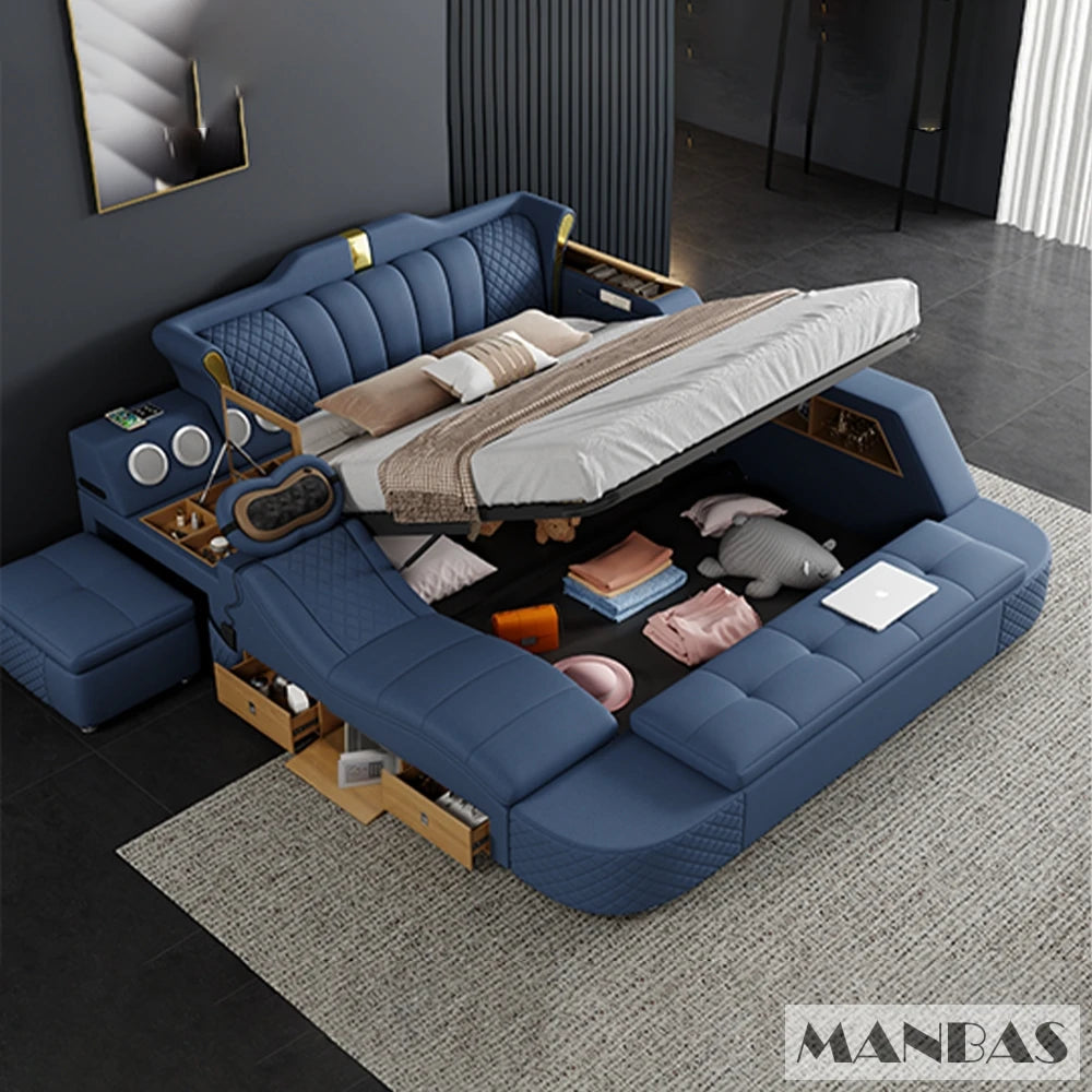 Integrated Leather Smart Sanctuary Bed