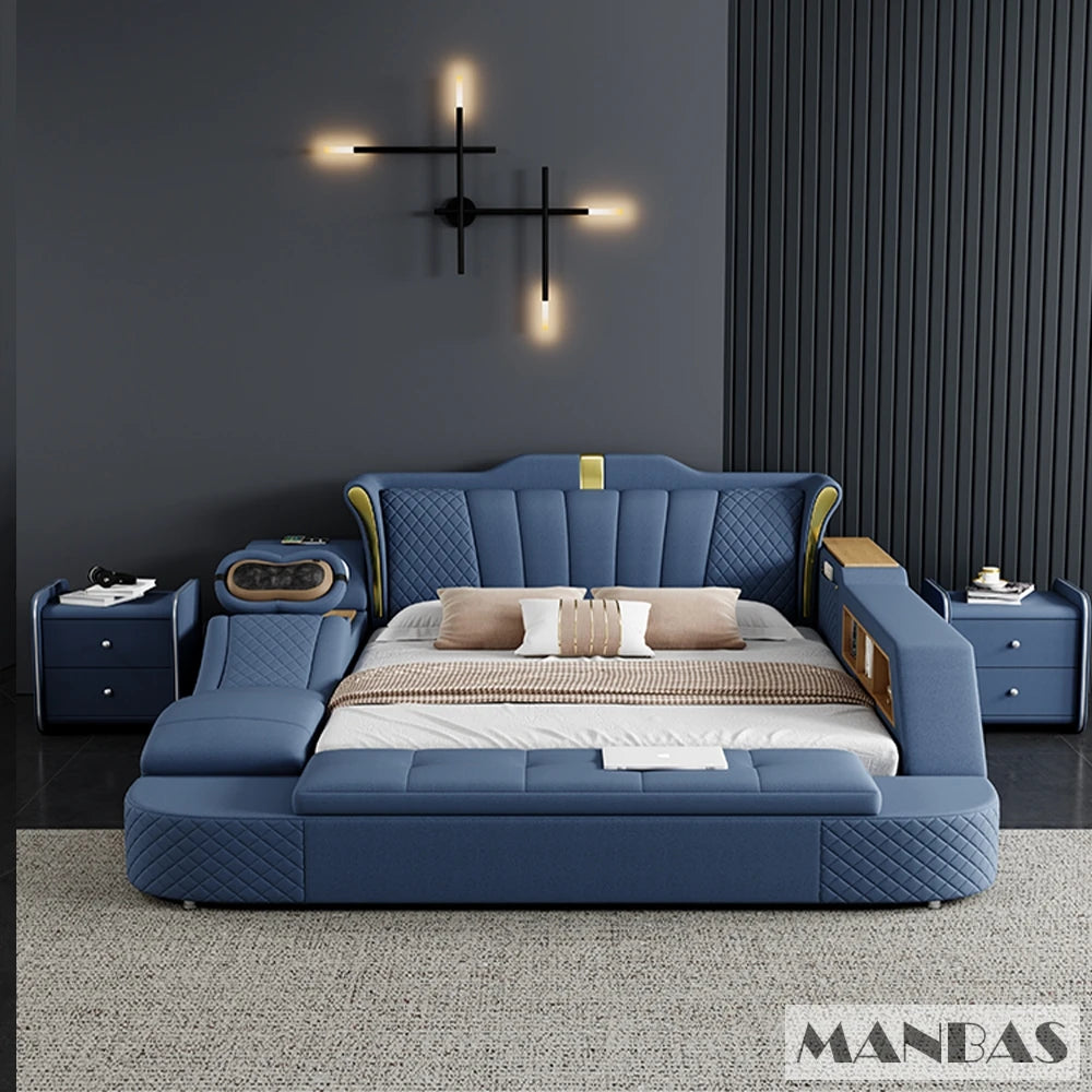 Integrated Leather Smart Sanctuary Bed