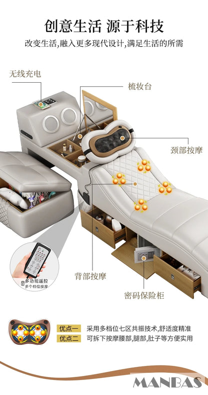 Integrated Leather Smart Sanctuary Bed