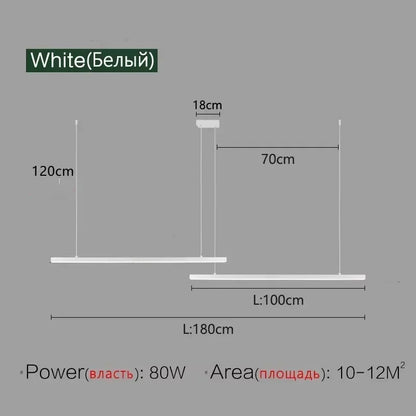 Nordic Minimalist Linear Pendant Light